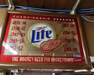 MILLER LITE DETROIT RED WINGS CHAMPIONSHIP MIRROR