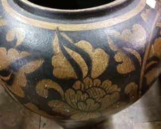 Rare Chinese Large Black Glazed Cizhou Jar