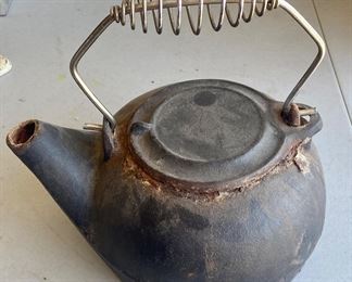 Antique Cast Iron Coffee/Tea Pot