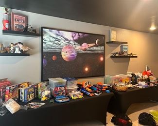 Tons of toys and space items