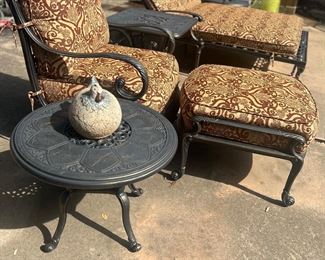 Matching chair and ottoman