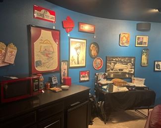 Movie room collectibles