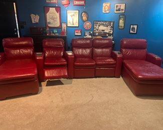 Full set of movie room chairs