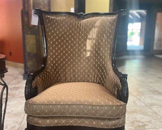 Pair of silk Massoud chairs