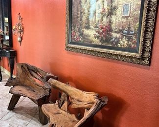 Stunning root bench (2-piece)
