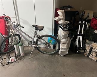 Golf and bike items