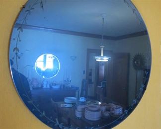 Art Deco blue mirror