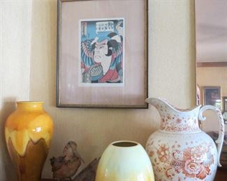 Japanese woodblock & smalls