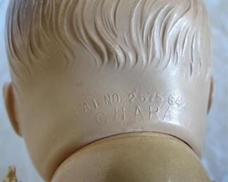 back view of vintage doll