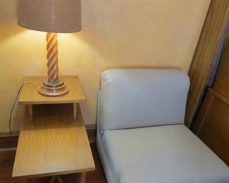 MCM Side table & MCM table lamp