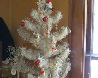 Vintage white Christmas tree