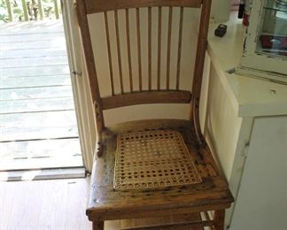 Pair of these cane back bottom chairs