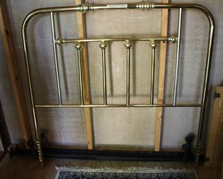 double size brass bed with rails