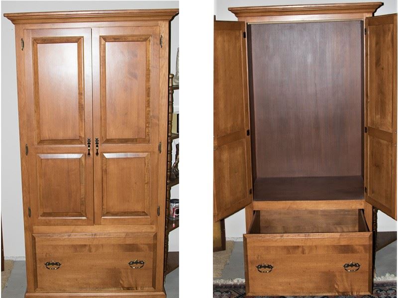 Large Amish made cupboard with cedar lined drawer