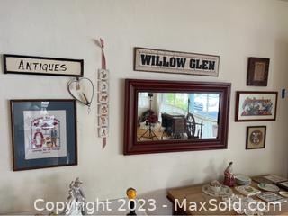 wframed wall decor and mirror1501 t