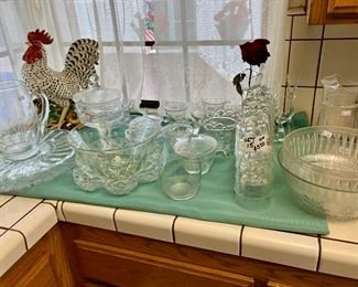 Some of the crystal and glassware
