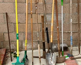 Lots of garden tools