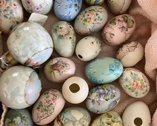 Lovely hand-painted Easter eggs and Christmas ornaments