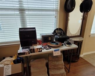 Hallway coat rack, misc