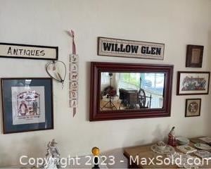 wframed wall decor and mirror1501 t