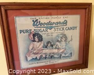 wvintage woodwards candy poster2961 t