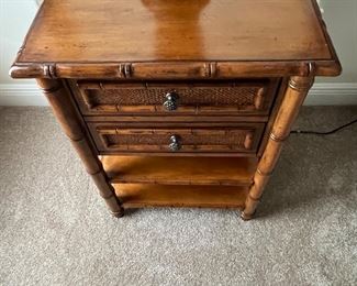 Tommy Bahama Bedroom Set $5,000. Includes Dresser, Mirror, Tall Boy Chest, 2 Nightstands, Head board, Foot Board and Side rails 