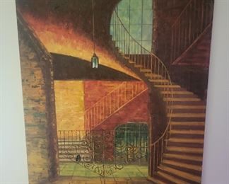 Gates with Staircases Artist Mercar 20th Century