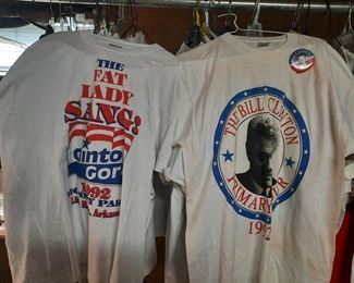 Just a few of the Clinton/Gore campaign tshirts