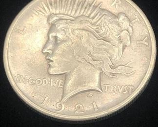 1921 1st year $1 Peace Coin