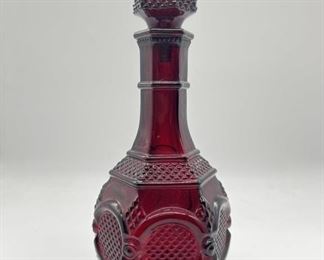 Vintage avon ruby red decanter