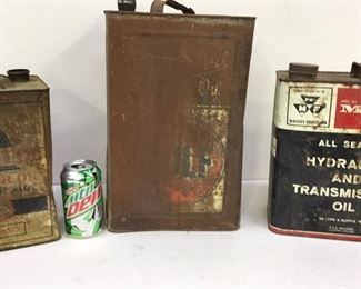 Antique Metal Oil Cans