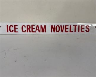 ICE CREAM NOVELTIES sign( L-39in;H-3in)