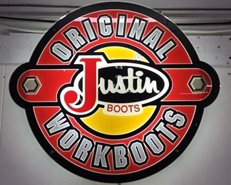 JUSTIN BOOTS Lighted Sign