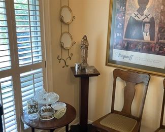 6 antique oak chairs 