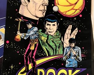 Vintage velvet black light posters