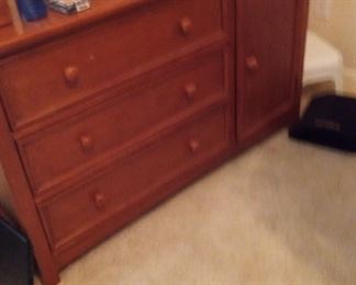 Dresser w changing table back