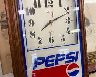 P36 - $25. Hanover Pepsi Clock. 