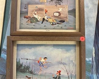 P43 - $8 each. Alfano Dardari Clown Prints. 