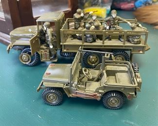 P58 - $5 plastic army trucks and guys 