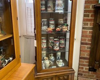 H32 - $30. Measures 14.75" deep x 24" wide x 67" tall. Glass Top Display Cabinet. 
