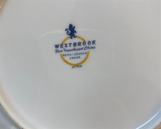 H97 - $175. China Set Westbrook "Renaissance" Pattern.  Excellent Condition. 