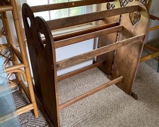 H137 - $10 each - wooden blanket racks