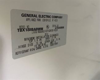 H146- $200. GE upright Fridge/Freezer (has been used in a house and was moved here for the sale) Great house or garage fridge. 