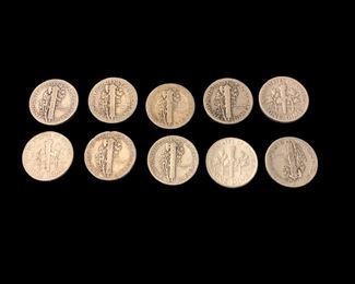 C1 - 10 - Silver Dimes. $3 each. 