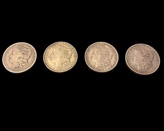 C2 - 4 Morgan Dollars $30 each. 1921, 1886, 1896, 1882. 