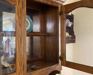 H64 - $50 China Cabinet measures 79.25" tall x 58" wide x 17.5" deep. 