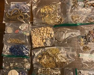 A few bins of costume jewelry! Much more than photographed here! 