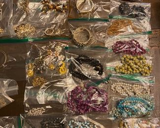 A few bins of costume jewelry! Much more than photographed here! 