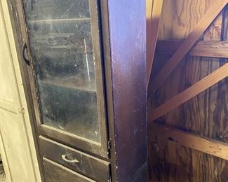 S57 $250 Old Medical/Display Cabinet. 