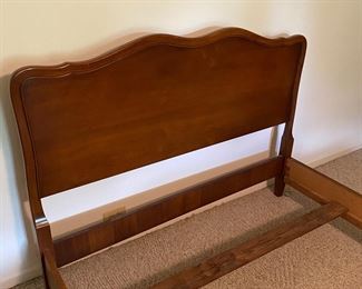 H153 - $125. White Furniture (?) Full Size Bed Frame solid wood. 